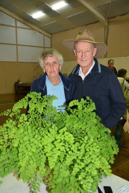 Ann and Trevor Austin, with Ann's fern.