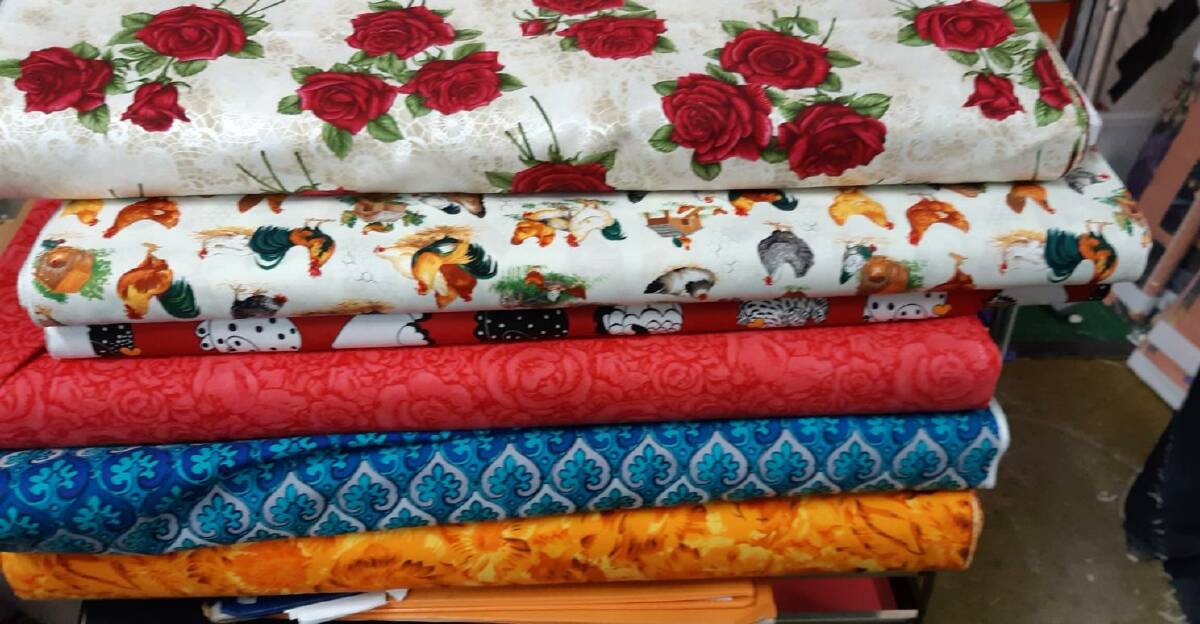 Some of the colourful fabrics from Country Curtains which can be used for scrubs and masks. 