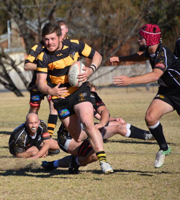 STANDOUT: Josh Lucas was highlighted by Bees coach Phil Jones as playing "very well" against Kyogle. Jones also mentioned Grant Townes and Murray Johnson for having "blinders." Photo: Melinda Campbell. 
