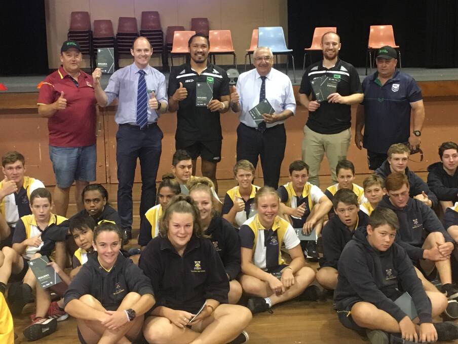 SPECIAL VISIT: Tenterfield High School students got to experience the NRL's Road to Regions program last Thursday. 