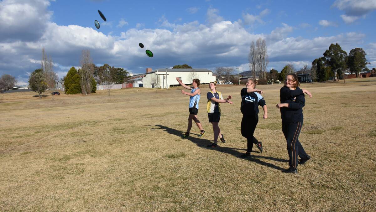 FLYING HIGH: The Tenterfield Tossers team of Isaac Jones, Ella Wishart, Abbey Jones and Bree McCowan excelled at the North West carnival. 