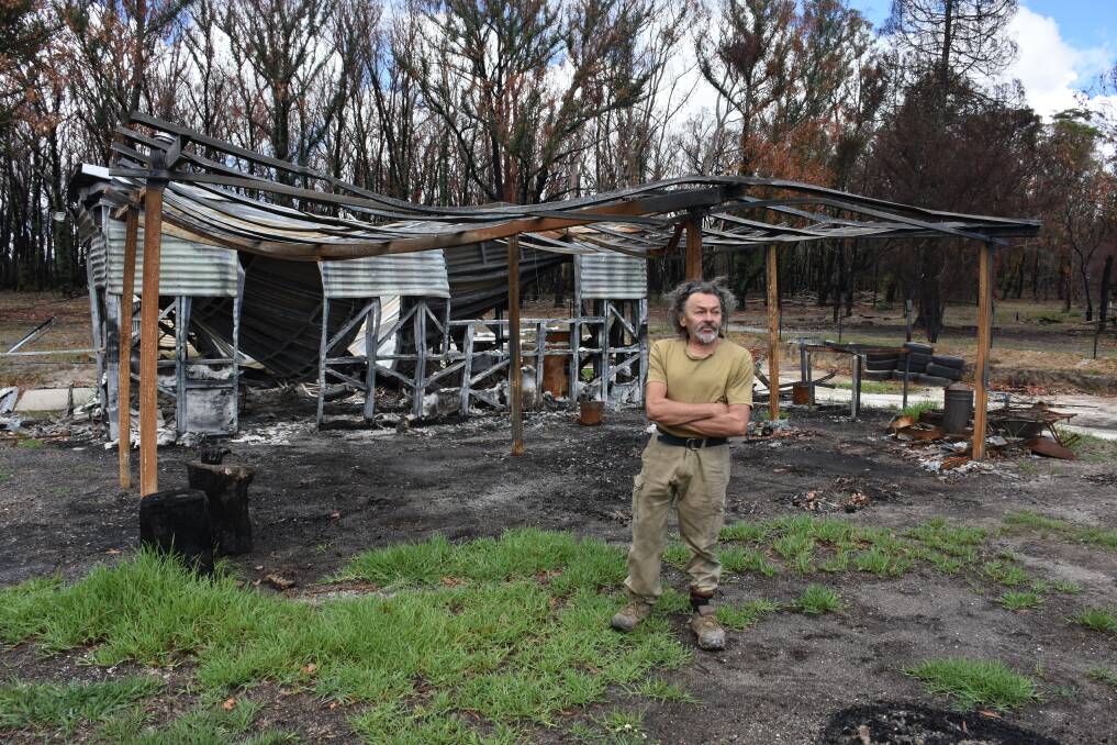 Richard Cork lost this Torrington house in a blaze last November. Hundreds of homes and five lives were destroyed in this season's intense fires. 