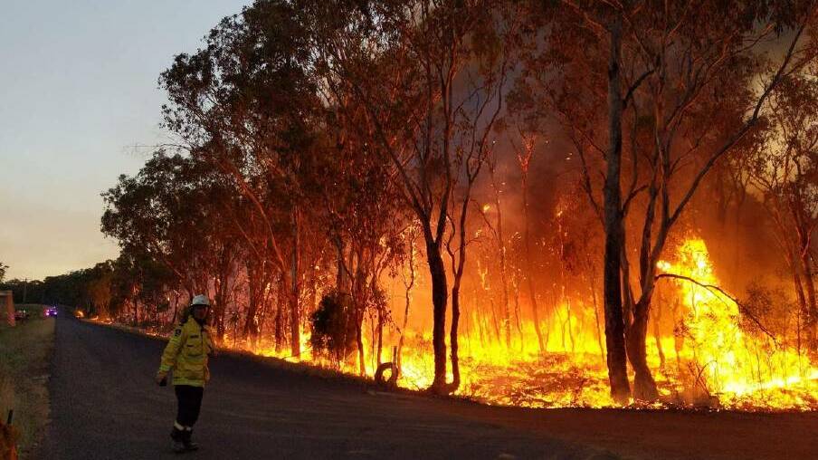 The Wallangarra fire caused damage to the National Parks in Tenterfield, which remain closed. Photo: NSW RFS