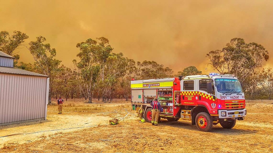 Firefighters of all types were steadfast in fighting fires despite terrible conditions. Photo: Station 302 Glen Innes.