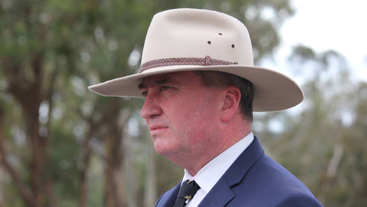 THROWING IN THE TOWEL: Member for New England Barnaby Joyce will resign as leader of the National Party on Monday. Photo: Nick Fuller.