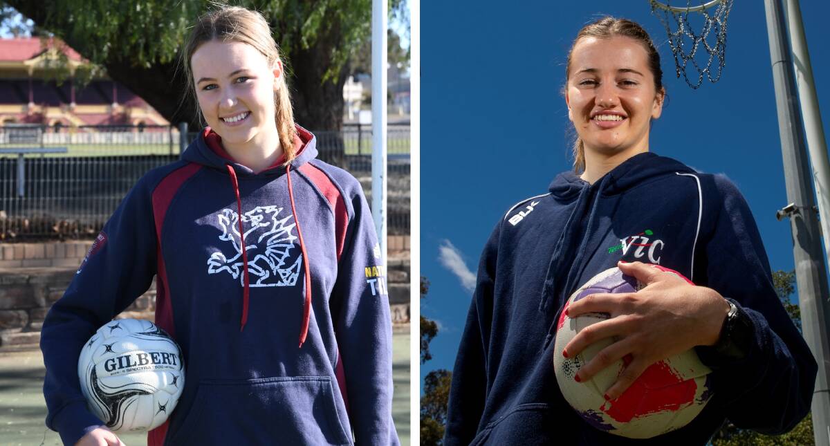 Bendigo's Ruby Turner (left) and Ruby Barkmeyer have been named in Netball Australia centre of excellence squads.