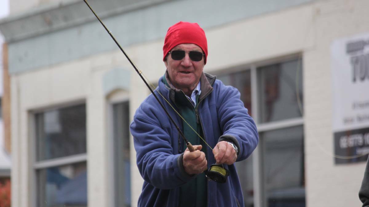 REELING IN THE PUNTERS: Jon Cumming at last year's TroutFest.