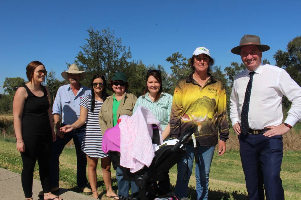 FUNDING: Federal Member for New England Barnaby Joyce  at the October launch of Oz Fish on the Peel – Anglers for Habitat project – another National Landcare Program initiative in the New England electorate.