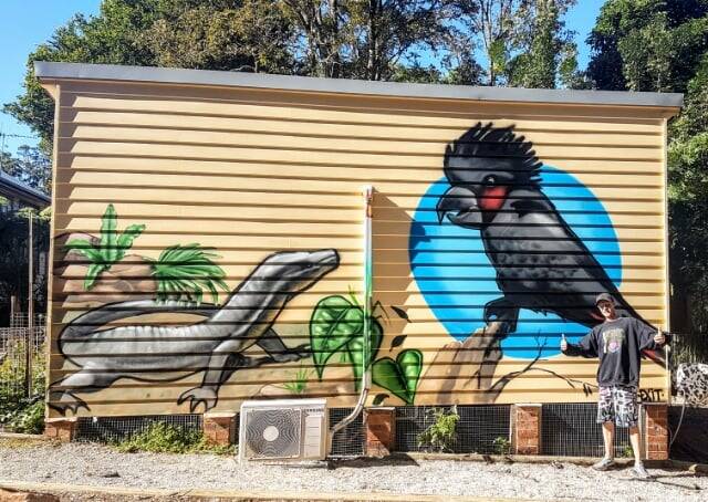 NEW ADDITION: A mural at Herons Creek Public School.