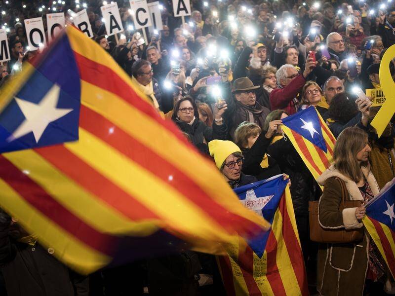Around 200,000 pro independence demonstrators have marched in Barcelona, Spain.