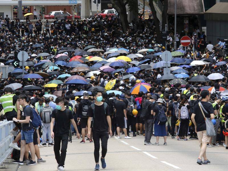 Hong Kong protesters are demanding that a proposed bill allowing extraditions to China is abandoned.