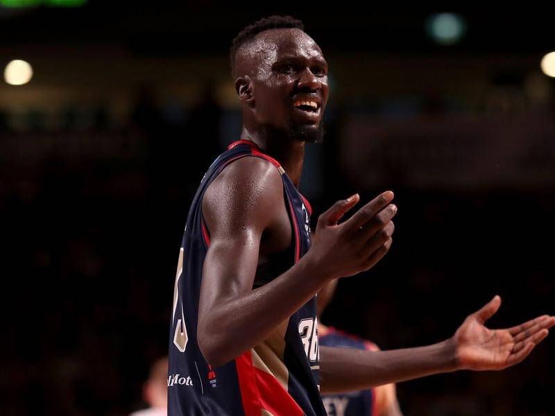 Majok Deng helped Adelaide 36ers to victory over Perth Wildcats.