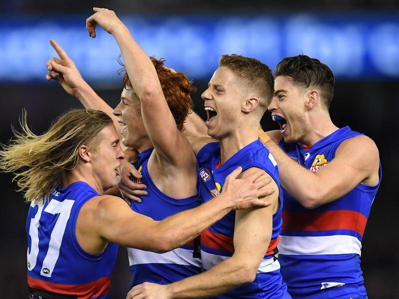 The Western Bulldogs have snapped a five-game losing streak with a two-point win over Geelong.
