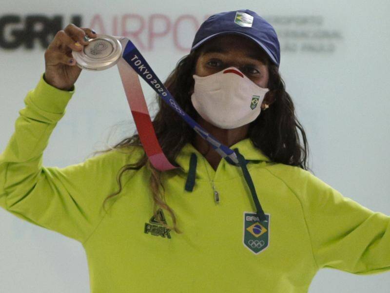 Brazil's Olympic Games silver medallist Rayssa Leal received a special surprise on her return home.