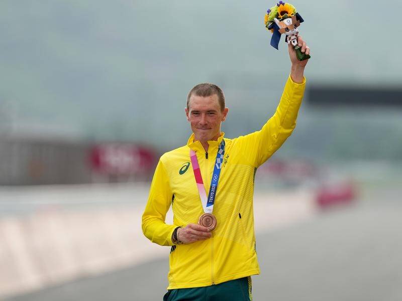 Rohan Dennis is on the Olympic podium again, nine years since his track silver in London.