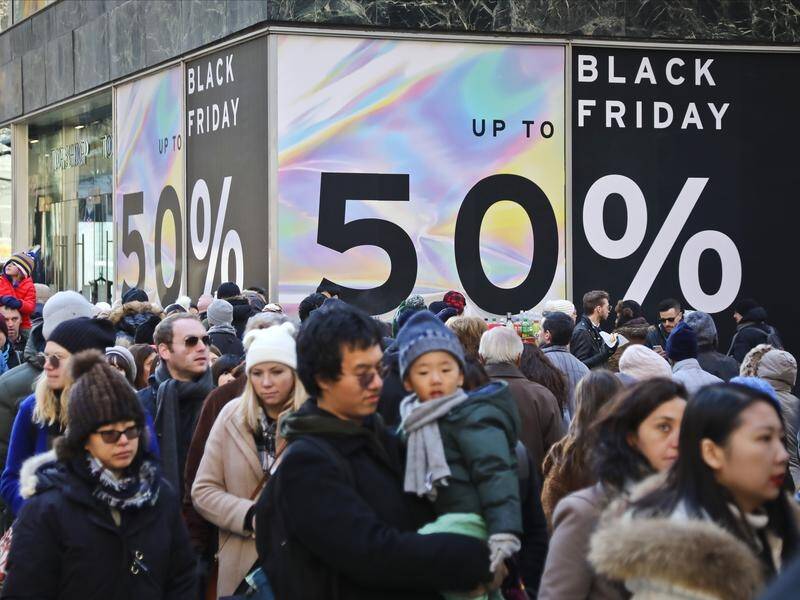 Black Friday shopping has begun in the US with shoppers spending billions in the opening hours.