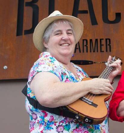 Vocal chords warm-up: Cathy Welsford - an expert on the ukelele - is headed for Deepwater soon to teach singing.