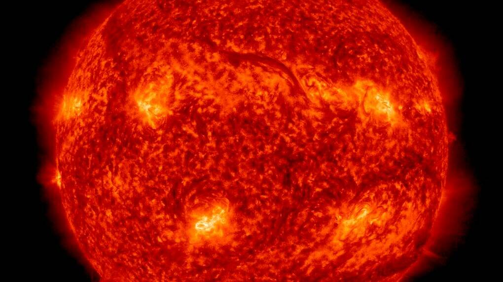 DIRECT HIT: A solar storm is predicted to impact the Earth this week. Photo taken during a "sun burp" eruption on Friday, July 15. Picture: NASA