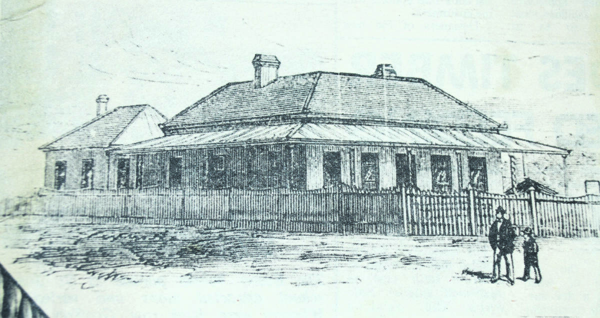 An 1870s artist’s impression of Claremont, the Tenterfield home of Charles Alfred Lee.
